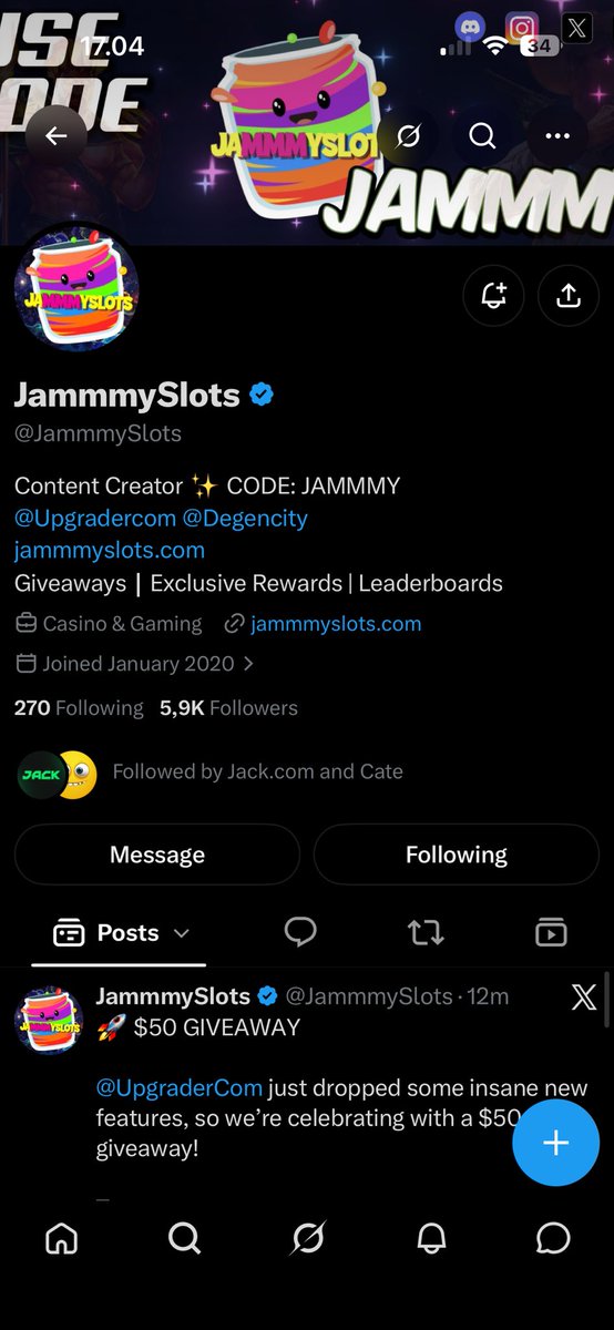 Troxiex's tweet photo. @JammmySlots @Upgradercom done sir https://t.co/EdwsRGVcCK