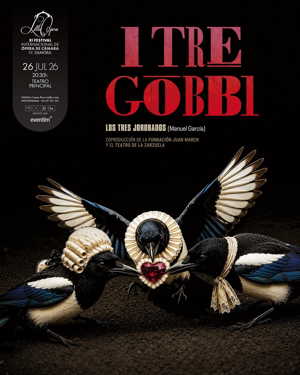 littleoperafest's tweet photo. Tres pretendientes. Una dama. Y una comedia llena de equívocos.

“I Tre Gobbi”, de Manuel García, convierte los celos y el ingenio en una divertida ópera bufa de cámara protagonizada por Madama Vezzosa.

📅 26 julio · 🕣 20:30  📍 Teatro Principal · Zamora

@CyLEsVida https://t.co/hKZq8Oc5vW