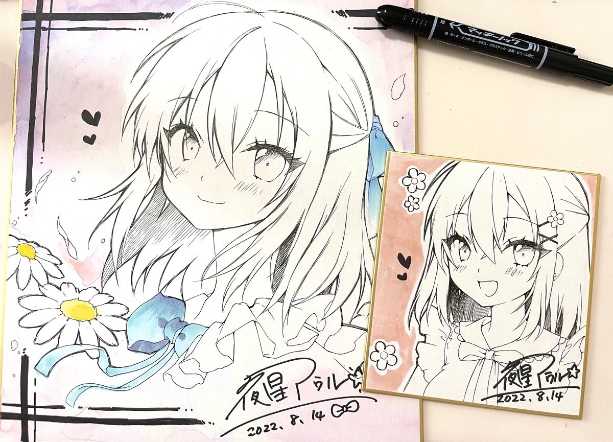 OWL_YORUHOSHI's tweet photo. 本当にアナログ(とイラスト自体)上手くなった気がする

before(2022) → after(2026) https://t.co/dvsA0eJEin