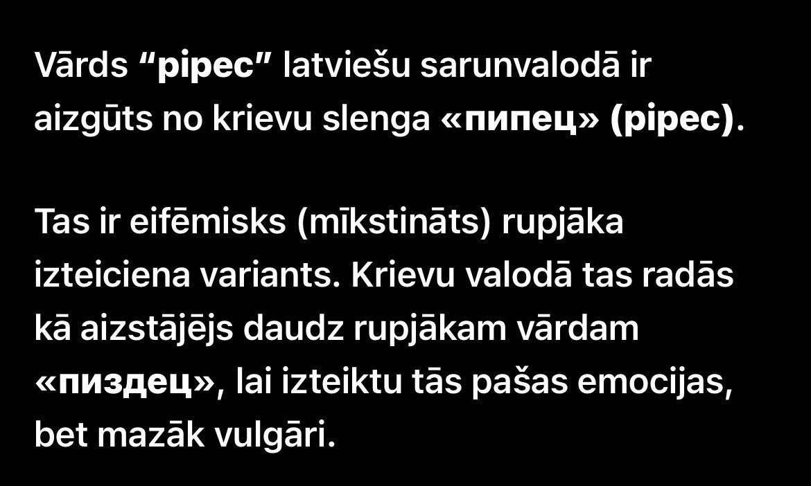 MagnaLunaCarta's tweet photo. @SaulesNav @DobelesDzirnavn Tieši aizvakar skaidroju bērniem vārda “pipec” būtību, lai viņi to nelietotu.  Tad nu padalos 😬🤷🏼‍♀️ https://t.co/00z57Vn8Kr