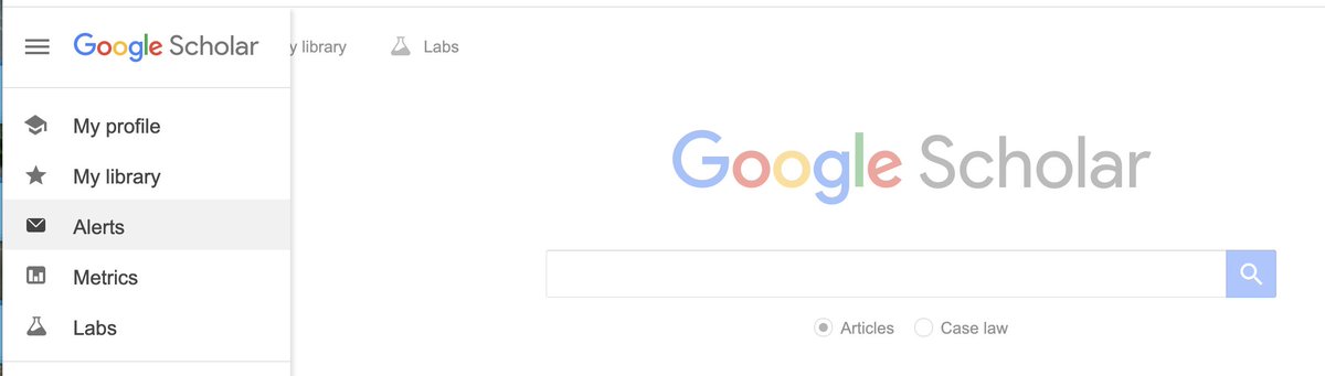 sezenalsra's tweet photo. Tez veya makale yazıyorsanız bugün kendinize bir iyilik yapın ve...

Google Scholar'da tez/makale konunuz için Alert (Uyarı) oluşturun.

Yeni bir makale yayımlandığında e-posta alırsınız. En güncel çalışmaya anında ulaşırsınız. Literatürünüzde günceli yakalarsınız. https://t.co/YKa75BWPNo