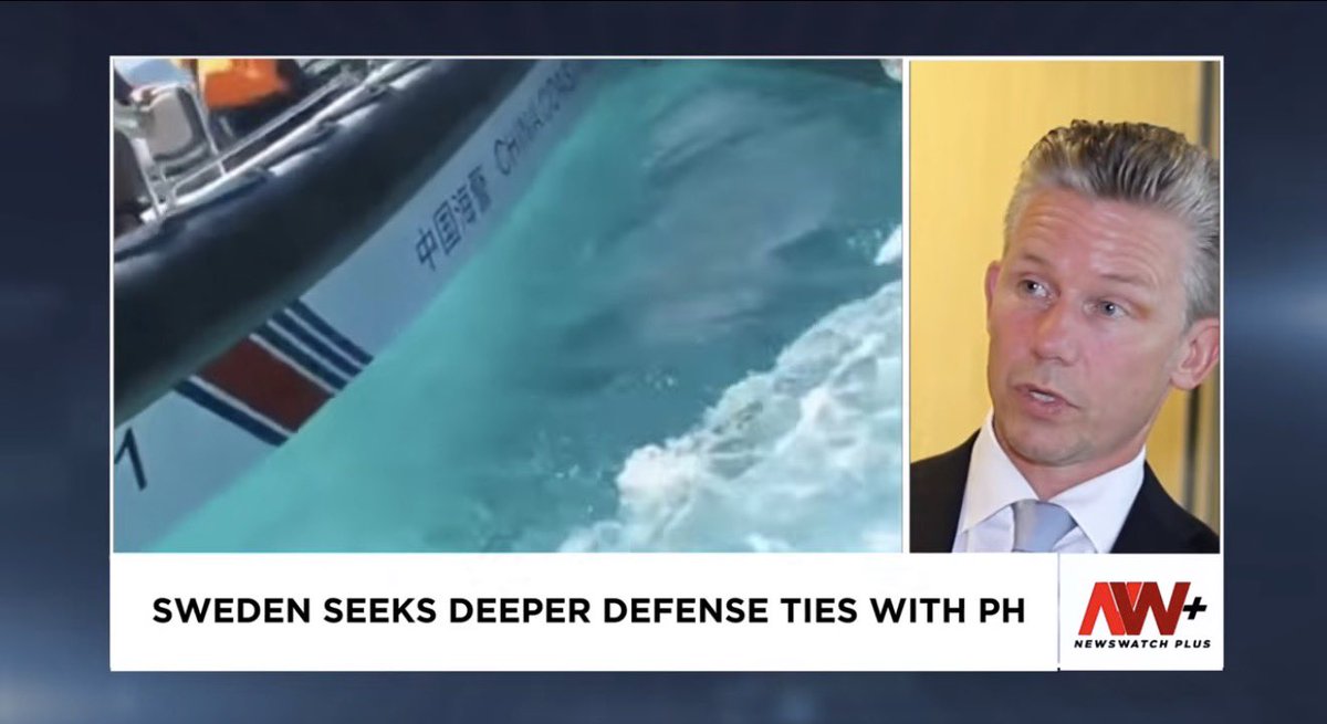 newswatchplusph's tweet photo. SWEDEN SEEKS DEEPER DEFENSE TIES WITH PH

Sweden is eyeing a stronger defense partnership with the Philippines, particularly in cybersecurity and armed forces modernization.

The Nordic country also expressed openness to pursuing a Visiting Forces Agreement with Manila.

Today’s Newsmaker: Swedish Defense Minister Pål Jonson

Watch the interview:
https://t.co/DHaFRLJJmF
