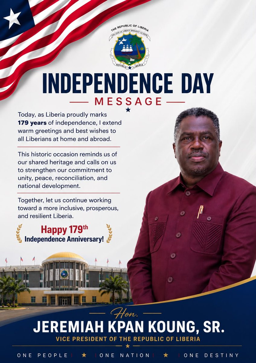 Liberia's Vice President, Jeremiah Kpan Koung tweet media