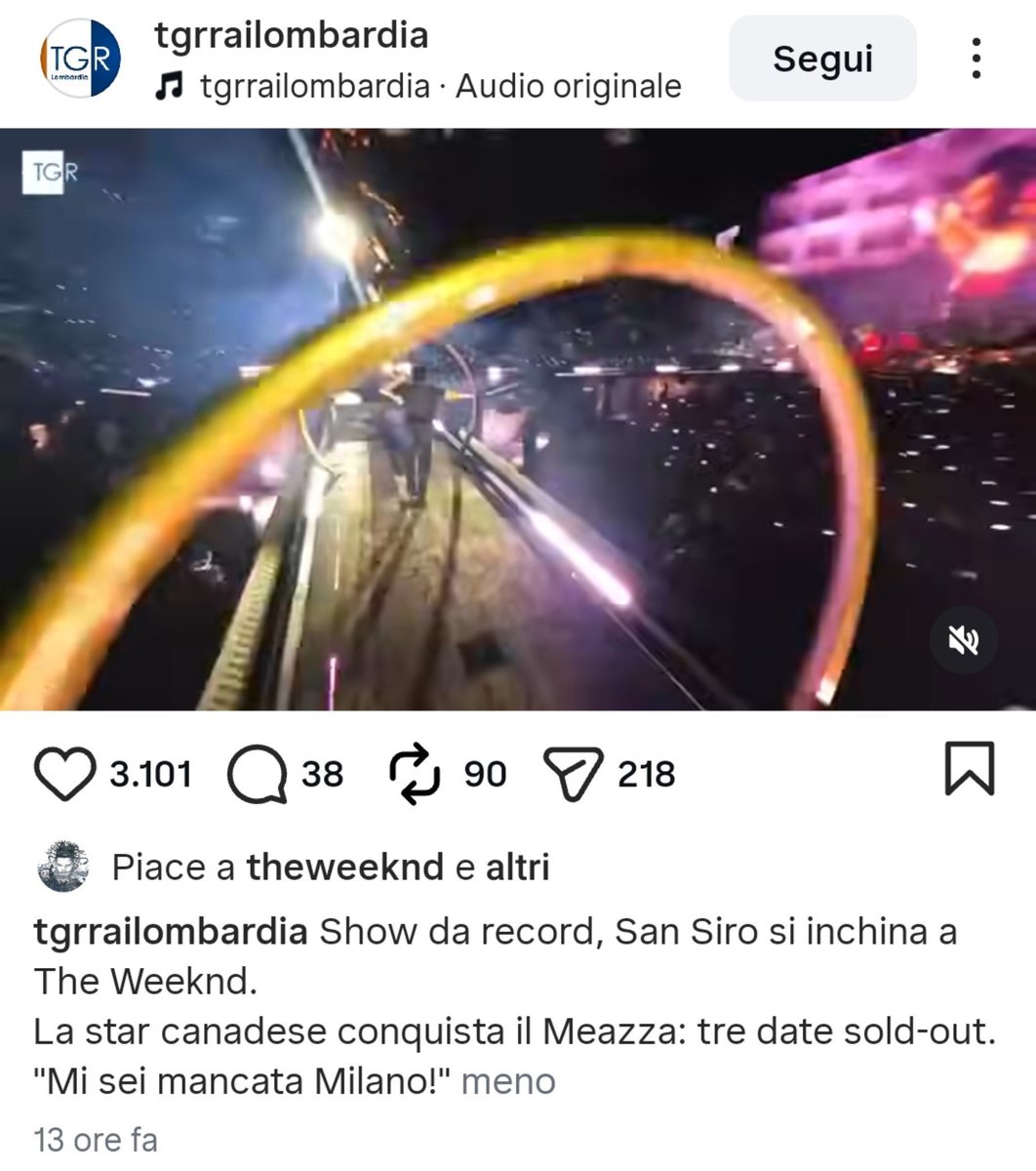 aristesfaye's tweet photo. NON THE WEEKND CHE METTE MI PIACE A UN POST DI TGR LOMBARDIA 💀💀💀💀💀💀💀💀💀💀 https://t.co/nWrPTRsayz