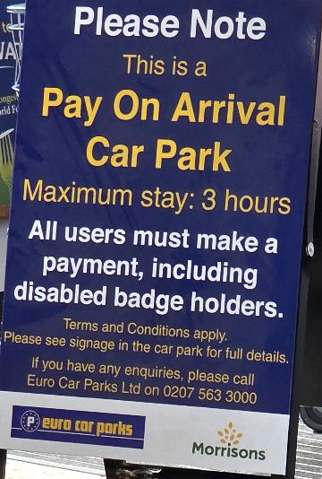smallal2k14's tweet photo. @ThurrockJen When you're next in Grays you might visit Morrisons &amp; tell them what you think about their new car parking policy. They now make blue badge holders pay to park there! As I know you champion the disabled in our area I think you'll agree this is pretty mean. https://t.co/W3FHZYR3jD