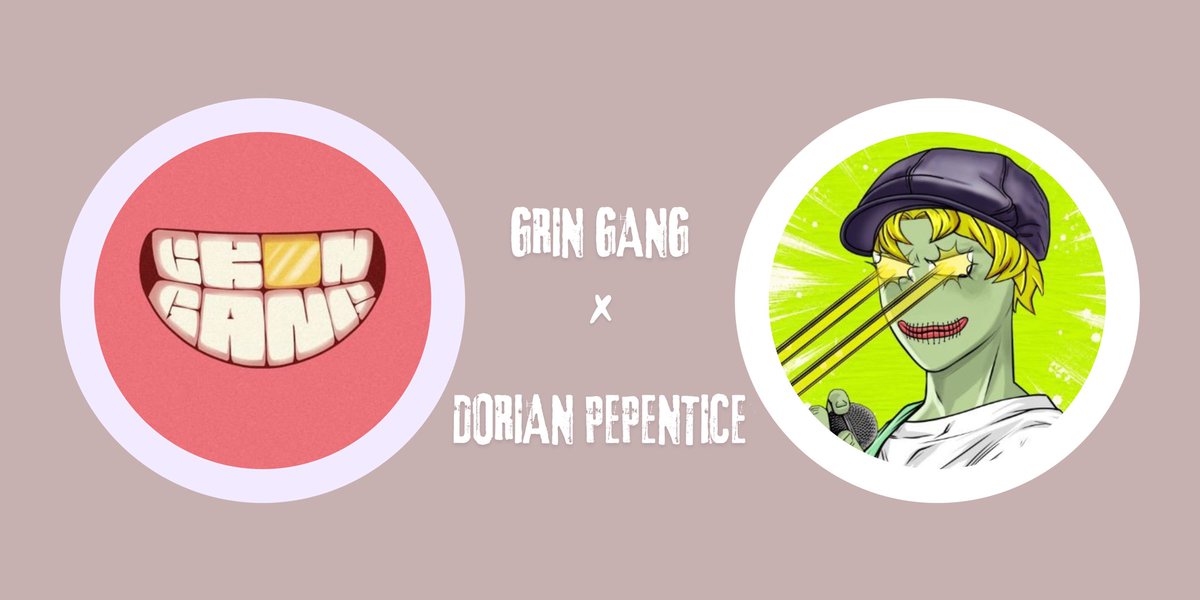 GrinGang_'s tweet photo. We are excited to announce our collaboration with @DorianPepentice 

An amazing tech coming on etherum! 

Raffle is live in discord https://t.co/ZmdU74oyJf