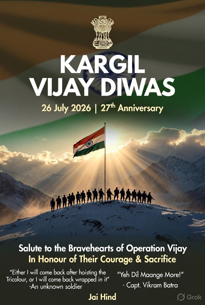 IND_PRATHMESH25's tweet photo. Kargil Vijay Diwas isn't just a date—it's a tribute to heroes who never came back. If you disrespect the Indian Army, remember that your freedom to speak exists because they stood their ground. Jai Hind! 🇮🇳 https://t.co/3cZpNMTuLs