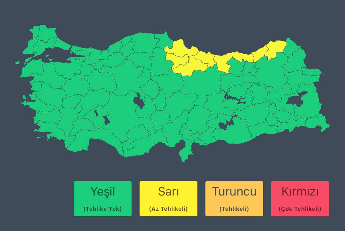 TC_icisleri's tweet photo. Meteoroloji Genel Müdürlüğü'nden (@meteoroloji_twi) alınan son bilgilere göre;

🗓️ 26 Temmuz 2026 Pazar günü;

📍 Doğu Karadeniz'in doğusunda beklenen sağanak ve gök gürültülü sağanak yağışların, Rize çevreleri, Trabzon'un doğusu ve Artvin'in kıyı kesimlerinde yerel olarak kuvvetli olması bekleniyor.

📍 Samsun, Ordu ve Giresun'un iç kesimleri ile Amasya ve Tokat çevrelerinde yerel olarak kuvvetli sağanak ve gök gürültülü sağanak yağış bekleniyor.
 
⚠️ Vatandaşlarımızın ani sel, su baskını, yıldırım, yerel dolu yağışı, ani kuvvetli rüzgar ve kısa süreli fırtına ile ulaşımda aksamalar gibi olumsuzluklara karşı dikkatli ve tedbirli olmasını; yetkili mercilerin uyarılarını dikkate almalarını önemle hatırlatıyoruz.

#AFAD 🇹🇷