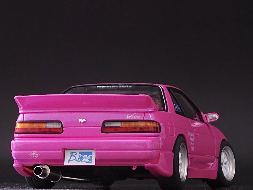 13NAspiration's tweet photo. WAVEデモカー6台目も完成！

アオシマ1/24改
B-WAVE AEROMASTER S13 SUPER SILVIA '95

アオシマのS13をベースに1995年のオートサロンで出展されたWAVEのデモカーを再現！カタログでもお馴染みですね♪
25年のオートサロンでも再現しましたが、今回はさらに拘ってみました！

#アオシマ
#proshopWAVE https://t.co/7gZWvHyeYK