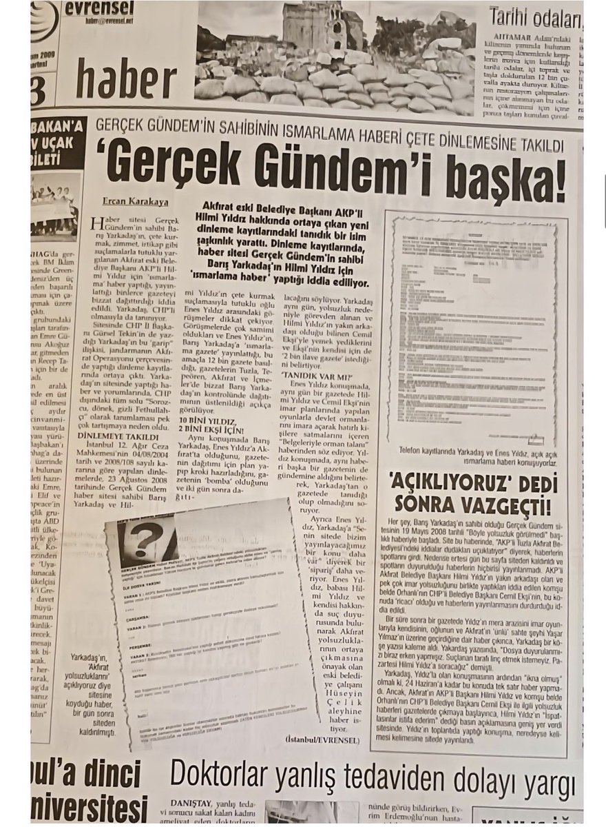 Gustogcza's tweet photo. 9/ Bu haber evrensel gazetesinde
yayınlanır. Bu haber bazı sosyalist gazetelere yayınlansın diye gönderilir ama yayınlanmaz.
Nedeni sorulduğunda da senin bizzat onlardan bazılarına gidip "ne olur bu haberi yapmayın.
Bana bir şans daha tanıyın. Beni bitirmeyin." diye yalvardığını söylerler.
