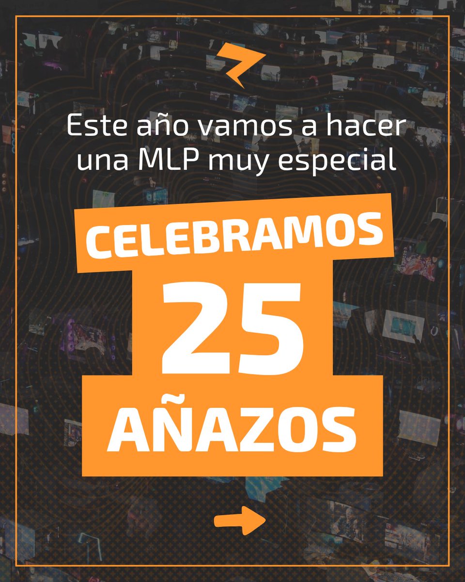 murcialanparty's tweet photo. CUMPLIMOS 25 AÑOS 🎂 

Se viene tremenda edición. Como no podía ser de otra manera, este año la temática va sobre todo lo que hemos vivido juntos. Ojito a todo lo que estamos preparando 👀

#MLP26 #MLPcontigo25 #LanParty #Gaming #Tecnologia https://t.co/6eqnYmYmJZ