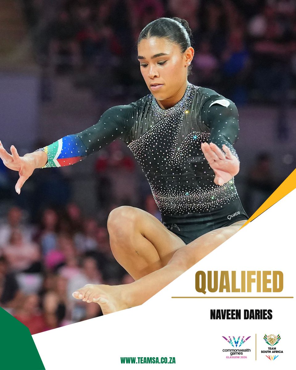 OfficialTeamRSA's tweet photo. FINALS BOUND! 🤸‍♀️

Congratulations to Naveen Daries and Zelme Daries on advancing to the All-Around Final at the 2026 Commonwealth Games!

#TeamSA #ForMyCountry https://t.co/mbAGswzXfJ