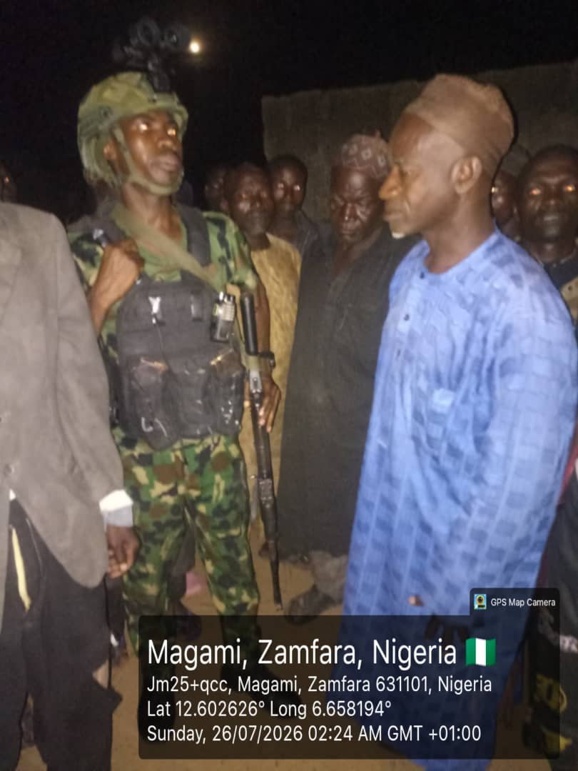 DanKatsina50's tweet photo. BREAKING: In today's early hours, troops of Operation FANSAN YAMMA rescued 48 abducted residents after repelling a large-scale bandit attack on Magami village, Kaura Namoda LGA of Zamfara State.

Military sources said the attackers, riding about 40 motorcycles, had rounded up dozens of villagers before troops responded to a distress call, engaged them in a fierce gunfight, and forced the attackers to flee, leaving the captives behind.

Sadly, one resident was killed, while two others sustained gunshot wounds and are receiving treatment at General Hospital, Kaura Namoda. Troops have since intensified patrols to prevent further attacks.

Kudos to the troops for their swift response and bravery in rescuing the victims and preventing what could have been a much larger tragedy.