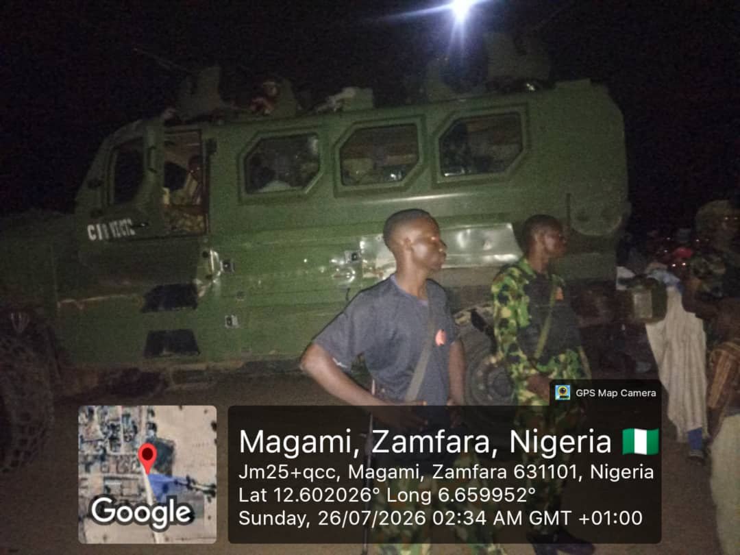 DanKatsina50's tweet photo. BREAKING: In today's early hours, troops of Operation FANSAN YAMMA rescued 48 abducted residents after repelling a large-scale bandit attack on Magami village, Kaura Namoda LGA of Zamfara State.

Military sources said the attackers, riding about 40 motorcycles, had rounded up dozens of villagers before troops responded to a distress call, engaged them in a fierce gunfight, and forced the attackers to flee, leaving the captives behind.

Sadly, one resident was killed, while two others sustained gunshot wounds and are receiving treatment at General Hospital, Kaura Namoda. Troops have since intensified patrols to prevent further attacks.

Kudos to the troops for their swift response and bravery in rescuing the victims and preventing what could have been a much larger tragedy.