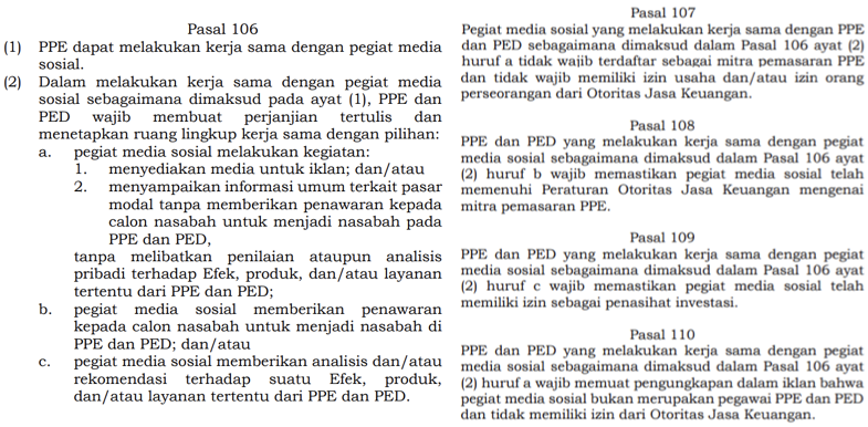 Hubungan kerja sama antara PPE dan Pegiat Media Sosial selanjutnya diatur lebih jelas dalam pasal 10...