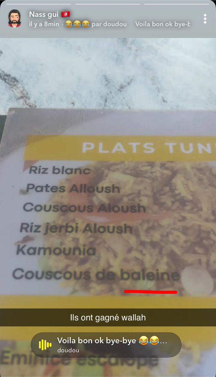 Tarekizoo's tweet photo. Couscous a quoi??? https://t.co/63hzKDL42T