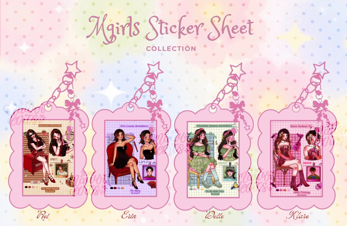 mauwiarts's tweet photo. GIVEAWAY🌸
Mgirls Sticker Sheet Collection

4 winners of Individual Artwork (random)
1 winner of Mgirls Collection (take all)

-like &amp; rt
#6rowingYearsWithJonapp https://t.co/6mskxl62Z6