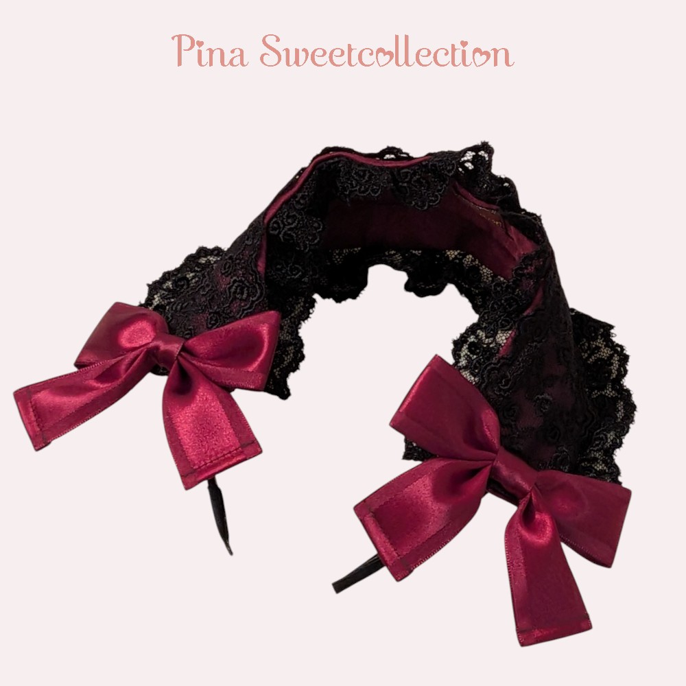 pinasweet's tweet photo. ローズアーチカチューシャの新色がショップ様に入荷しております🌹ヘッドドレス風のカチューシャです！
・ワイン×ブラック
・ネイビー
・ホワイト
・アイボリー
アトリエピエロ様、シュシュアンジェ様にてご覧いただけます✨ https://t.co/U0pE9Mcluh