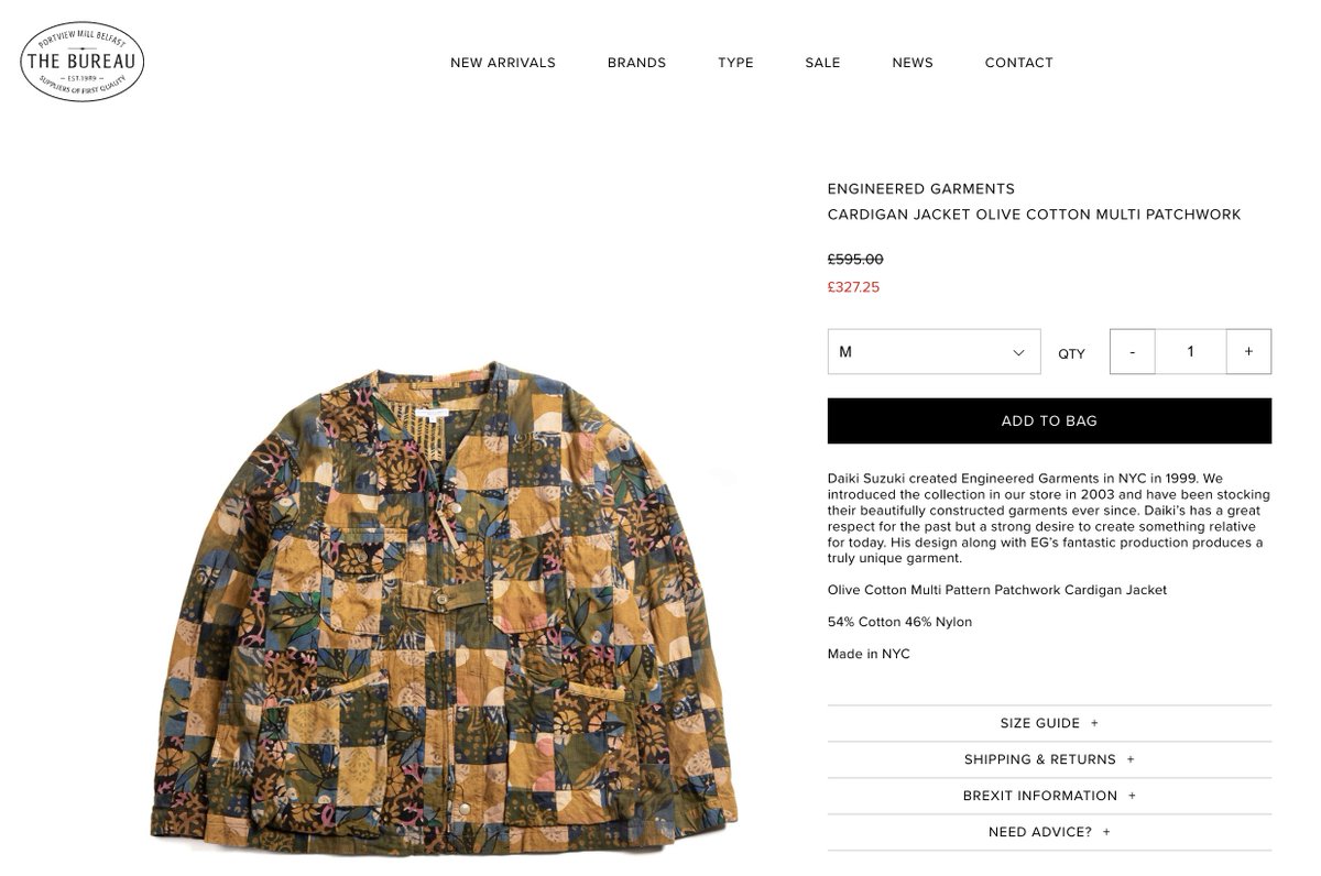 soltolina's tweet photo. Love this jacket (and it's on sale, which makes its price slightly less excessive) but there is something you should know: the fit is "enormous". I'm usually a Medium and I need an XS here. @the_bureau_ https://t.co/RpiYlny3QL
