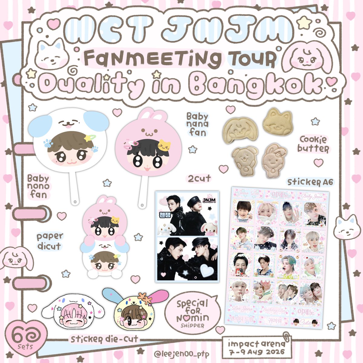 leejen00_ptp's tweet photo. 𐙚 pls kindly rt 🐶🐰

: ¨·.·¨ :
 ` ·. giveaway jnjm fanmeeting bkk ୨ৎ ⋆˙

 ໒꒱ only 60 set ꒱ა 
Special for nomin shipper ♡ྀི

✮ rt & show this tweet and streaming or vote for jnjm

♡ date : 7 & 9 Aug 2026
♡ time : tba
location : Impact arena 

#NCTJNJM_FANMEETING_TOUR
#NCTJNJM_FANMEETING_TOUR_DUALITY