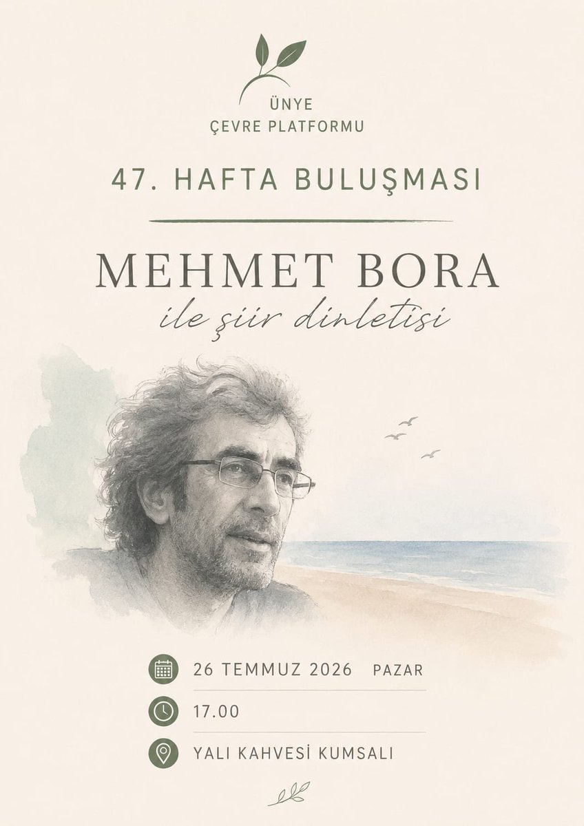 UnyeCevre's tweet photo. Aşk demişti yaşamın bütün ustaları
aşk ile sevmek bir güzelliği
ve dövüşebilmek o güzellik uğruna.

47.hafta Yalı kumsalı buluşmamız.
🍀
ÜNYE'ye yazılmış şiirleri SAİR'inden dinleyeceğiz. https://t.co/b6GfvtDidE