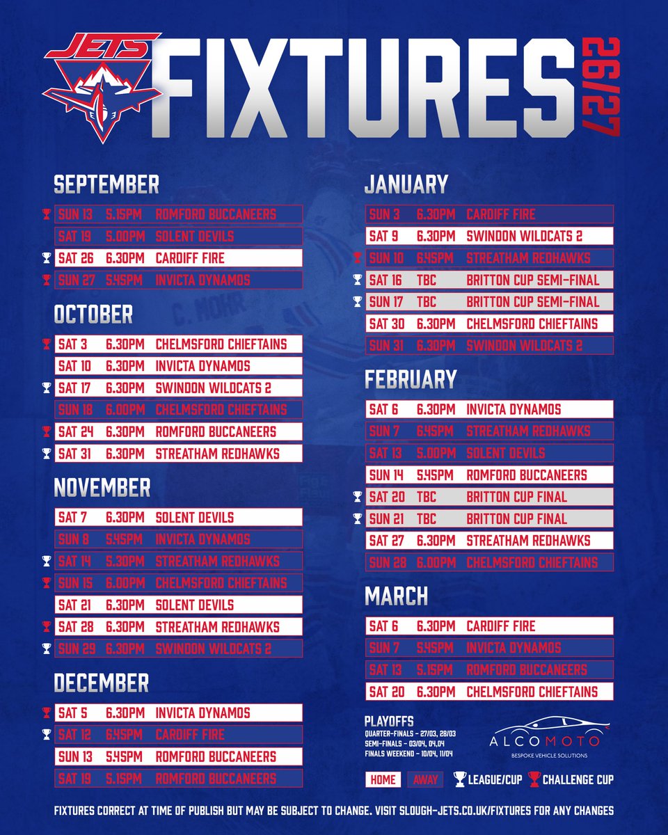 jethockey's tweet photo. ✈️ 2026/27 FIXTURES ARE HERE! 🏒

The wait is over – our full fixture list for the 2026/27 season is here!

Which game are you looking forward to most? 👀💙❤️

📅 Visit our fixtures page: https://t.co/2WTLFYmqjc
🎟️ Secure your Season Ticket: https://t.co/UsJr2aXq80 https://t.co/tFQA21ZMIn