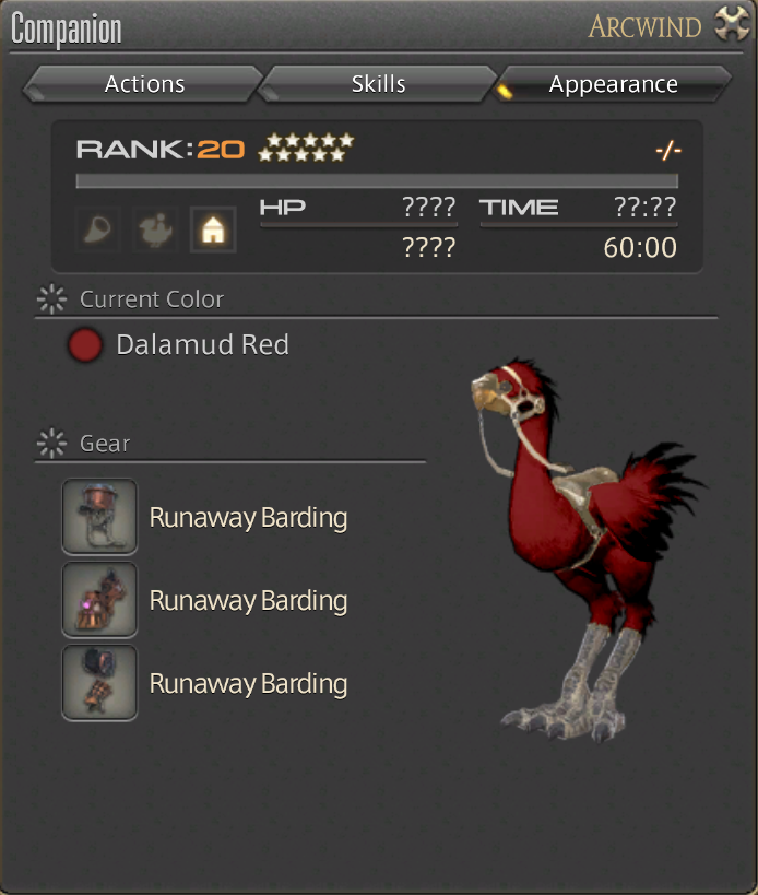KinnisonArc's tweet photo. changed my chocobo to red one ahead of the overhaul, in case they allow our horsebirds to decimate the entire dungeon with meteors. https://t.co/PJrdzIurbK