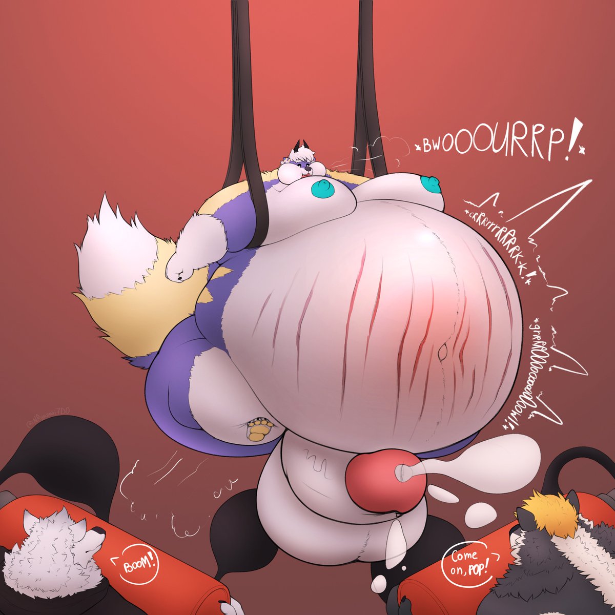 NRyuzaki7D0's tweet photo. NNGHh-H-FFF!! H-HELP! THEY'RE GONNA POP MEEEE!! OuuUUhF! 🎈💥💓 https://t.co/HwlWMKbxPE