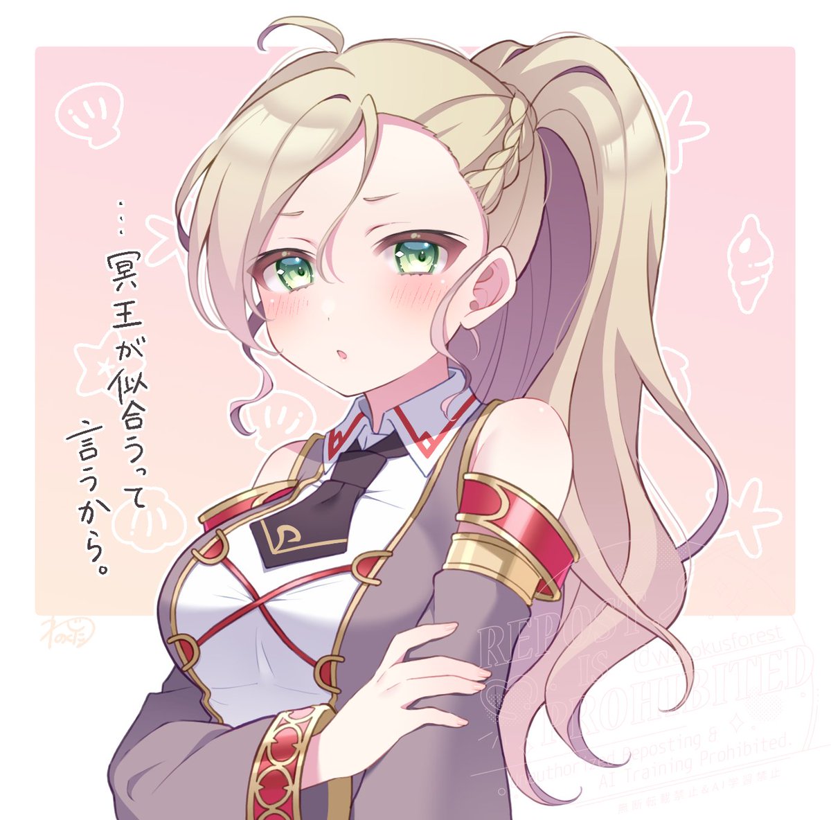 wakokusforest's tweet photo. ウィルちゃんハッピーバースデー🐬✨
（去年描いたものを手直し再掲）
#あいミス https://t.co/jUEKh20WMI