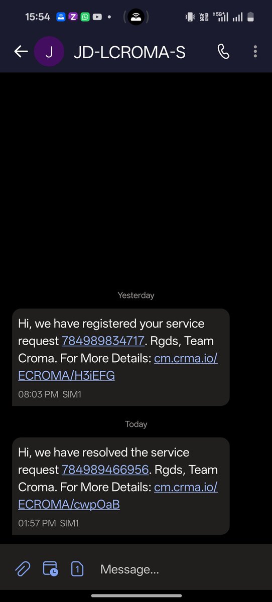 TyagiRinku's tweet photo. @cromaretail Again one sr close but no movement happened. Only sr opening and closing is going on. https://t.co/rrsgEydXQl