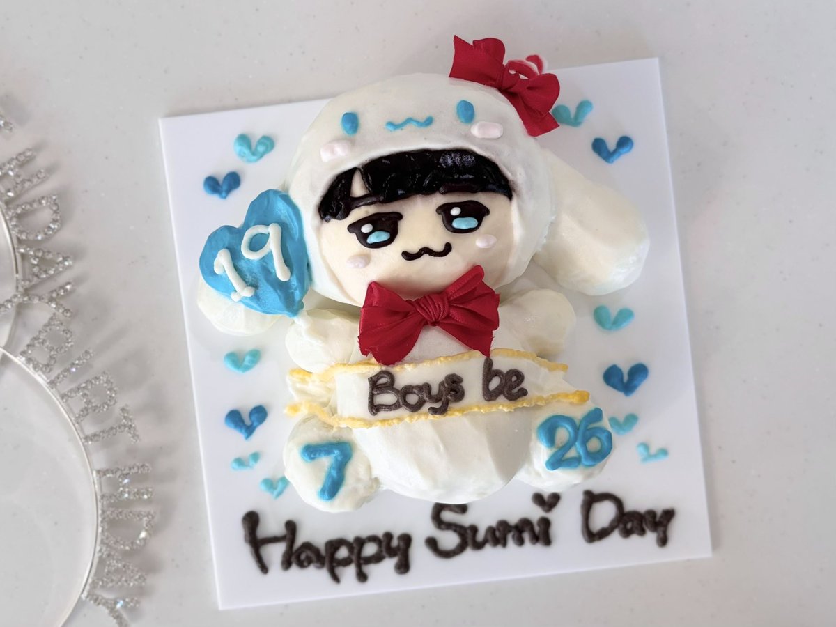 __sumiland's tweet photo. #角紳太郎誕生祭2026 .⋆𝜗𝜚
お友達が可愛すぎるケーキ作ってくれたので
角くんに届け૮  ̥_  ̫ _ ̥ ა💙 https://t.co/iAw9cQKFQh