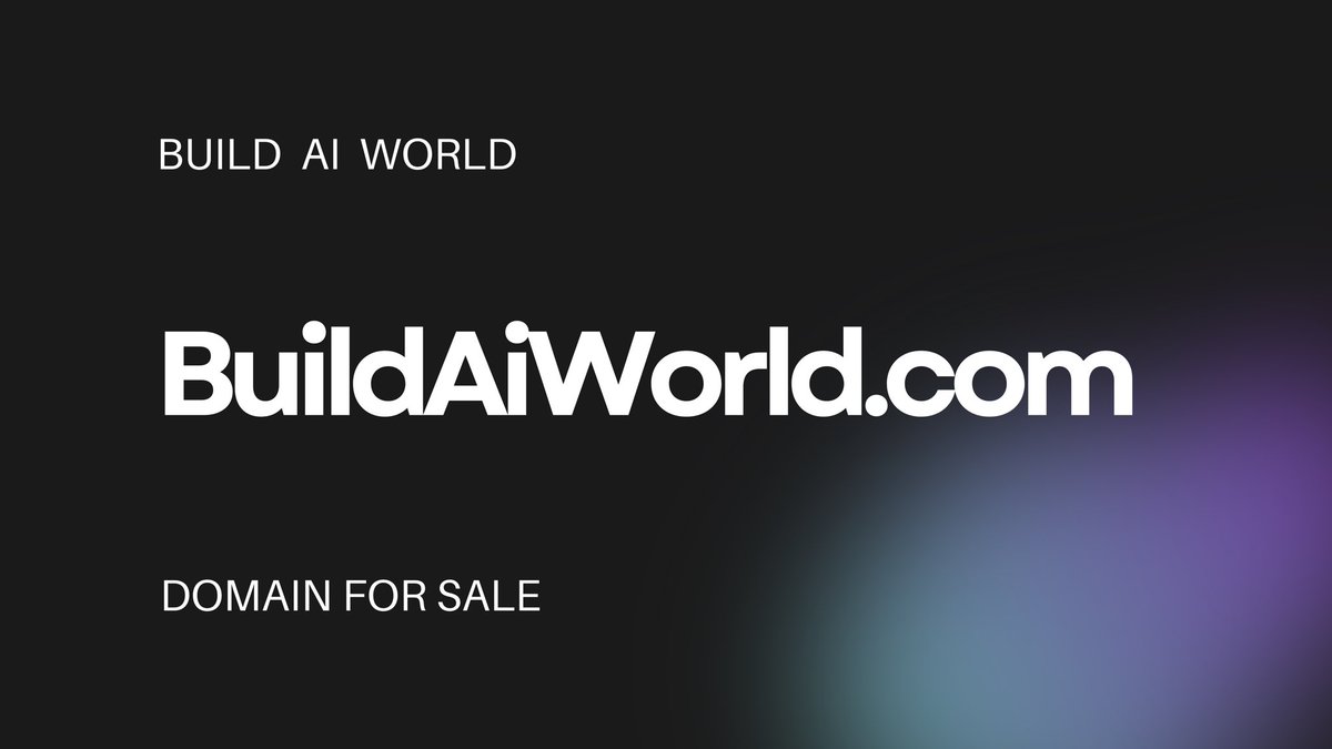 DomainStrategic's tweet photo. https://t.co/WHUXVWZ28F
#buildaiworld #BuildAI #AiWorld #AI #Domain #Dimains #DomainNames https://t.co/f30IjgkOw4