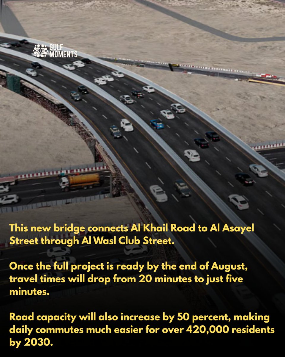Gulf_Moments's tweet photo. Great news for Dubai drivers! Dubai’s Roads and Transport Authority (RTA) has opened a major new bridge as part of the Oud Metha and Al Asayel Streets Development Project. This exciting update will bring quick relief to one of the city's busiest areas.
.
.
.
RTA, Dubai, UAE, Road, Development Project, Transportation