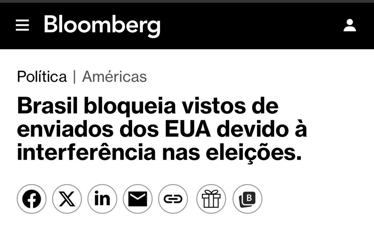 lordivan22's tweet photo. Brasil 🇧🇷/EUA 🇺🇸: Grande repercussão internacional sobre a negativa brasileira dos vistos aos funcionários do departamento de estado que visitariam o Brasil nesta semana. https://t.co/grFtHCD77L