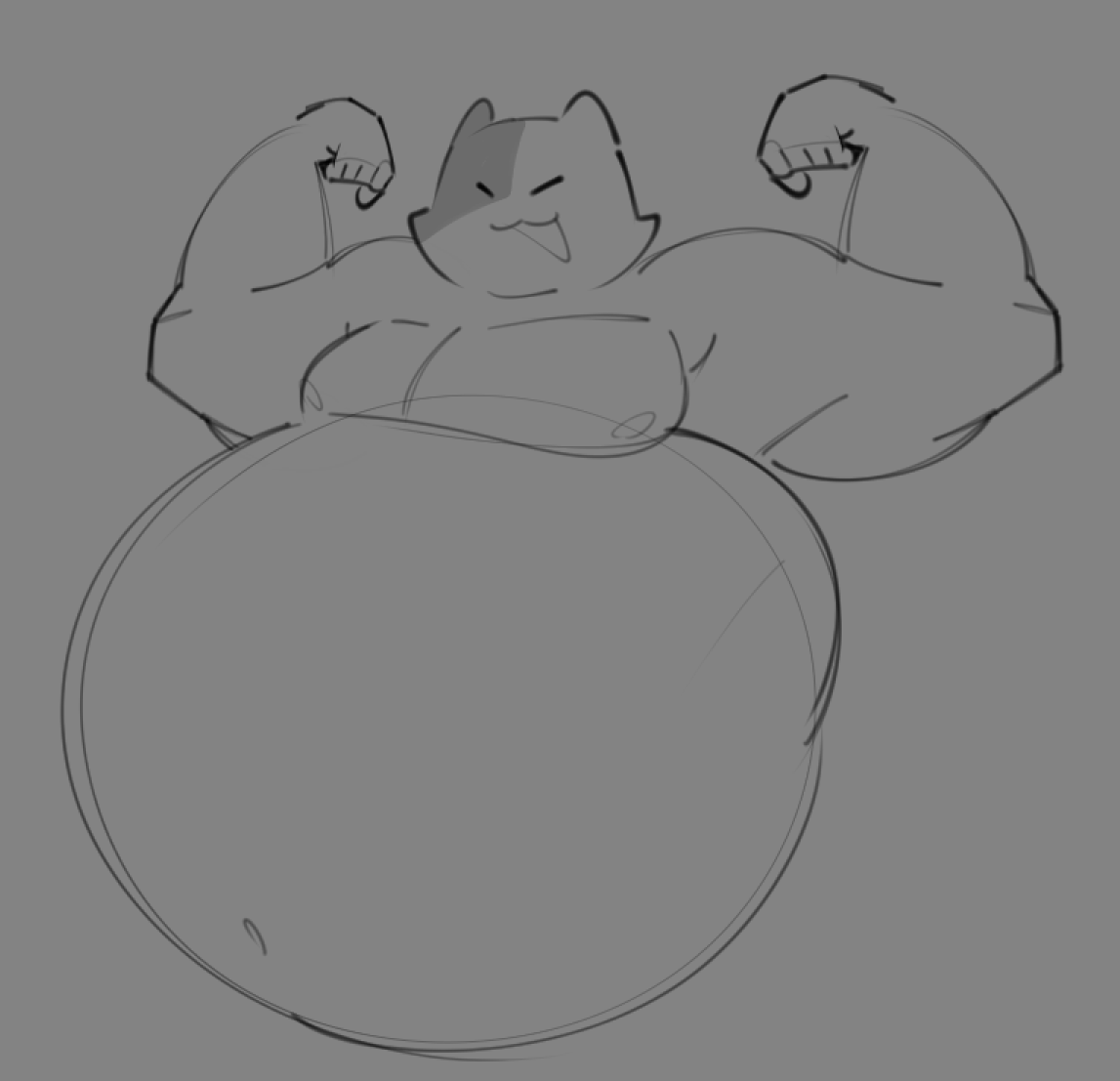 Jhazthehazer's tweet photo. also meowscles sketch https://t.co/zgU62Rv1BS