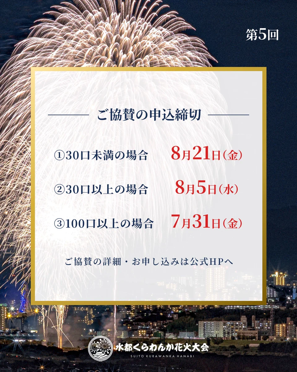 水都くらわんか花火大会【公式】 on X: 