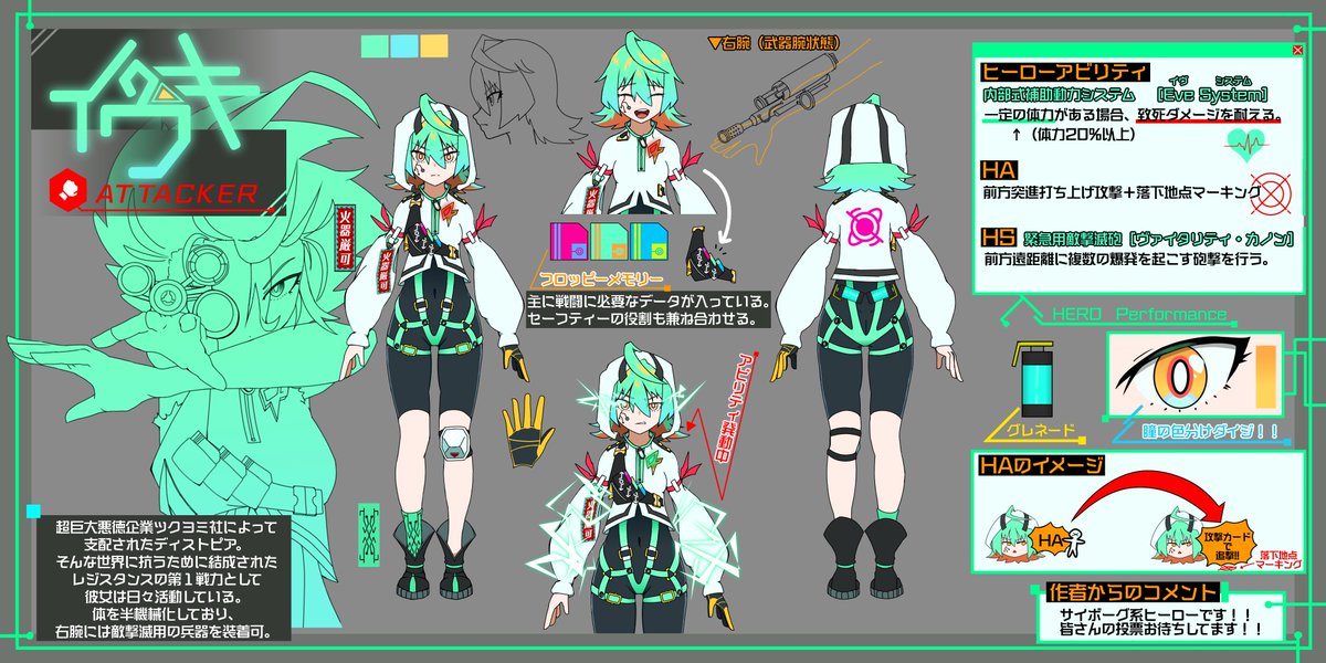 Marvo_99's tweet photo. ヒロコン、第2弾を投稿しました！
サイボーグのレジスタンスです
よろしくお願いします🙇
https://t.co/wAxMjWpLtd

#コンパス
#ヒーローデザインコンテスト
#ヒーローデザインコンテスト6th https://t.co/fB8forI7KC