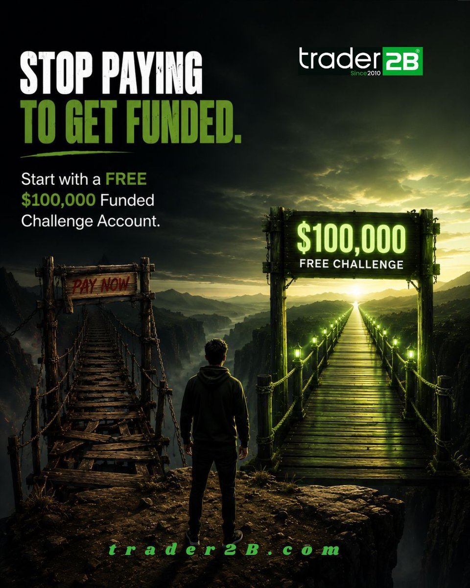 trader2B_'s tweet photo. Most challenges ask for your card before your skill.
trader2B flips that.
Start with a FREE $100,000 ToroChallenge account and prove what you can do with $0 entry fee.
No payment to enter.
Just your trading ability.
Trading involves risk.
#trader2B #ToroChallenge #PropTrading https://t.co/clPW6Vnkuq