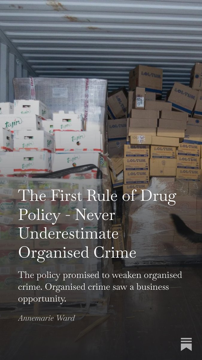 Annemarieward's tweet photo. ⏰ @JustinTrudeau promised that legalising cannabis would keep the drug away from children and take profits away from organised crime. Eight years later, Belgian customs officers are carrying assault rifles as they intercept record quantities of legally grown Canadian cannabis being smuggled into Europe by international criminal syndicates.

If irony could be packed into a shipping container, this would be it. Read more here 
https://t.co/gbiCJBPzPt