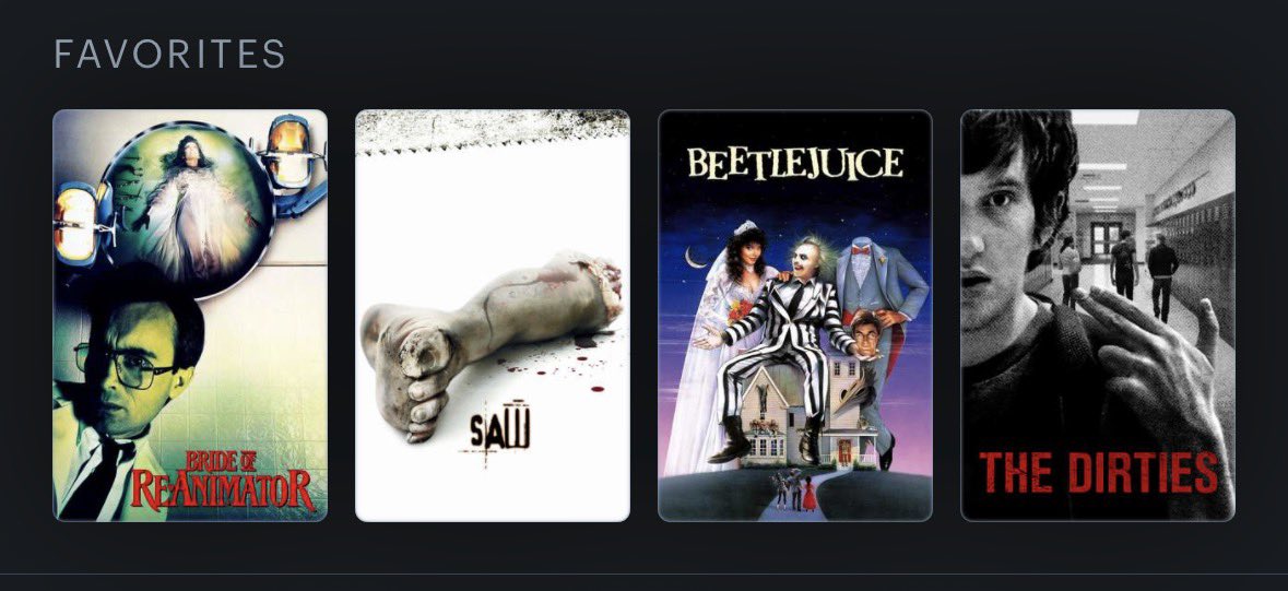 funpoisonz's tweet photo. I also love to read and crochet! My big book fandom stuff rn is the vampire chronicles, the raven cycle, and the locked tomb but my fav author is Stephen king. Also here’s my letterboxd top 4 for good measure I really really really love horror movies https://t.co/JfyauKxUU0