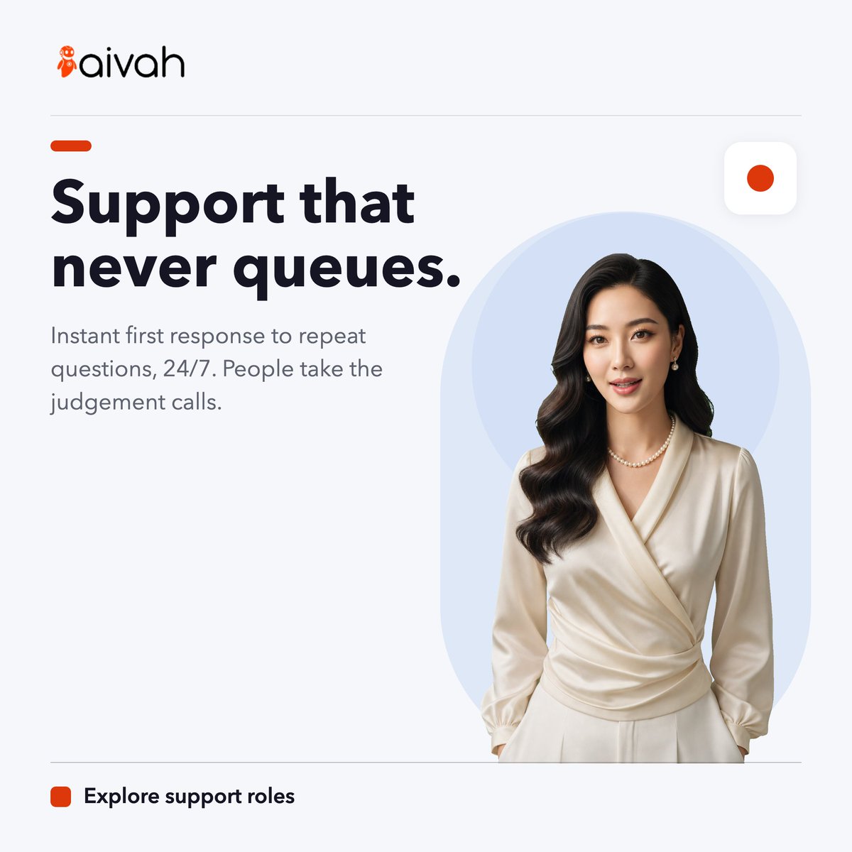 aivahai's tweet photo. Repeat questions get an instant first response, 24/7. Your team keeps the judgement calls; the AI employee keeps the queue short.

https://t.co/w1kVrQGxmz

#CustomerSupport #HelpDesk #CX #AIEmployee #Aivah #agenticbeings https://t.co/AZcd0tnDYG