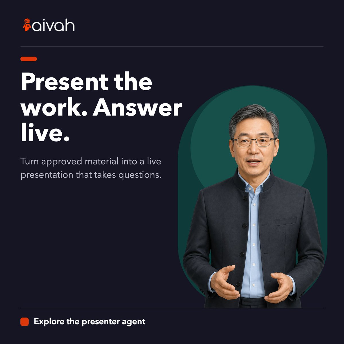 aivahai's tweet photo. Approved documents become a live presentation led by an AI employee that can take questions in context.

https://t.co/w1kVrQGxmz

#AgenticPresenter #Presentations #Training #AIEmployee #Aivah #agenticbeings https://t.co/kb1TE05BPi