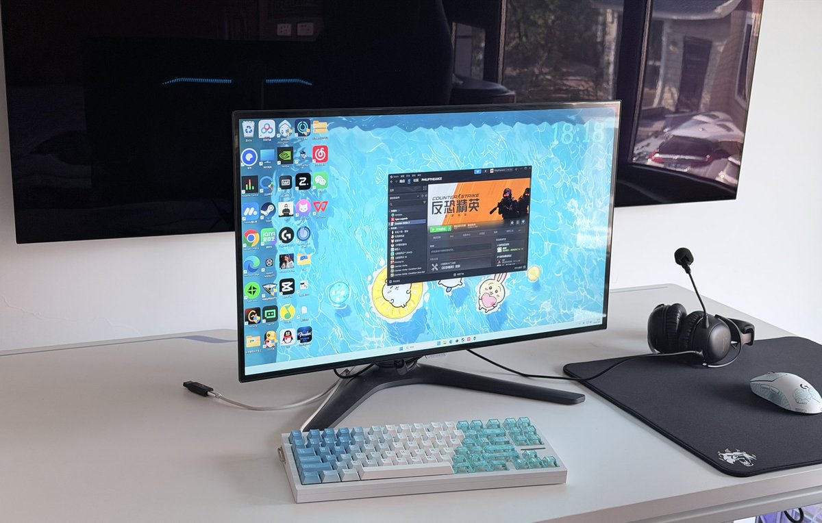 PhilipJuicy's tweet photo. Got the gaming set up that I’ve been dreaming about since I was a kid 😆
Shout out to @GoBlacklyte @EspTiger_Global 💜 https://t.co/bjVTiH6SYJ
