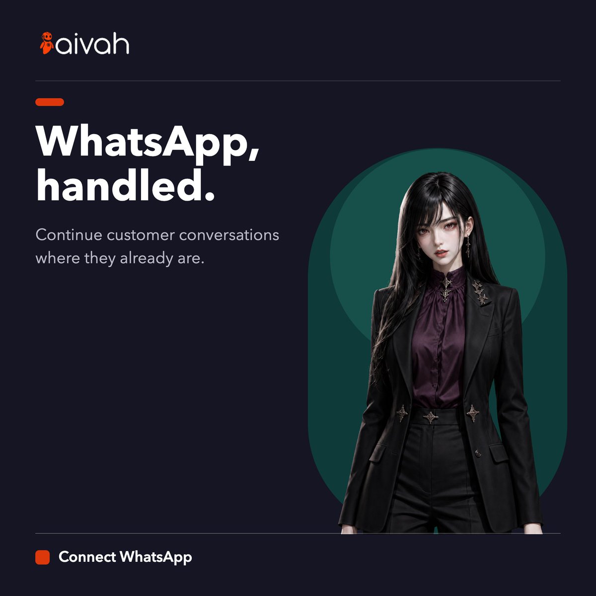 aivahai's tweet photo. Continue the conversation on WhatsApp. Deploy a connected employee for customer and operational messaging.

https://t.co/w1kVrQGxmz

#WhatsAppBusiness #CustomerEngagement #Messaging #AIEmployee #Aivah #agenticbeings https://t.co/p1aLkc0Uri