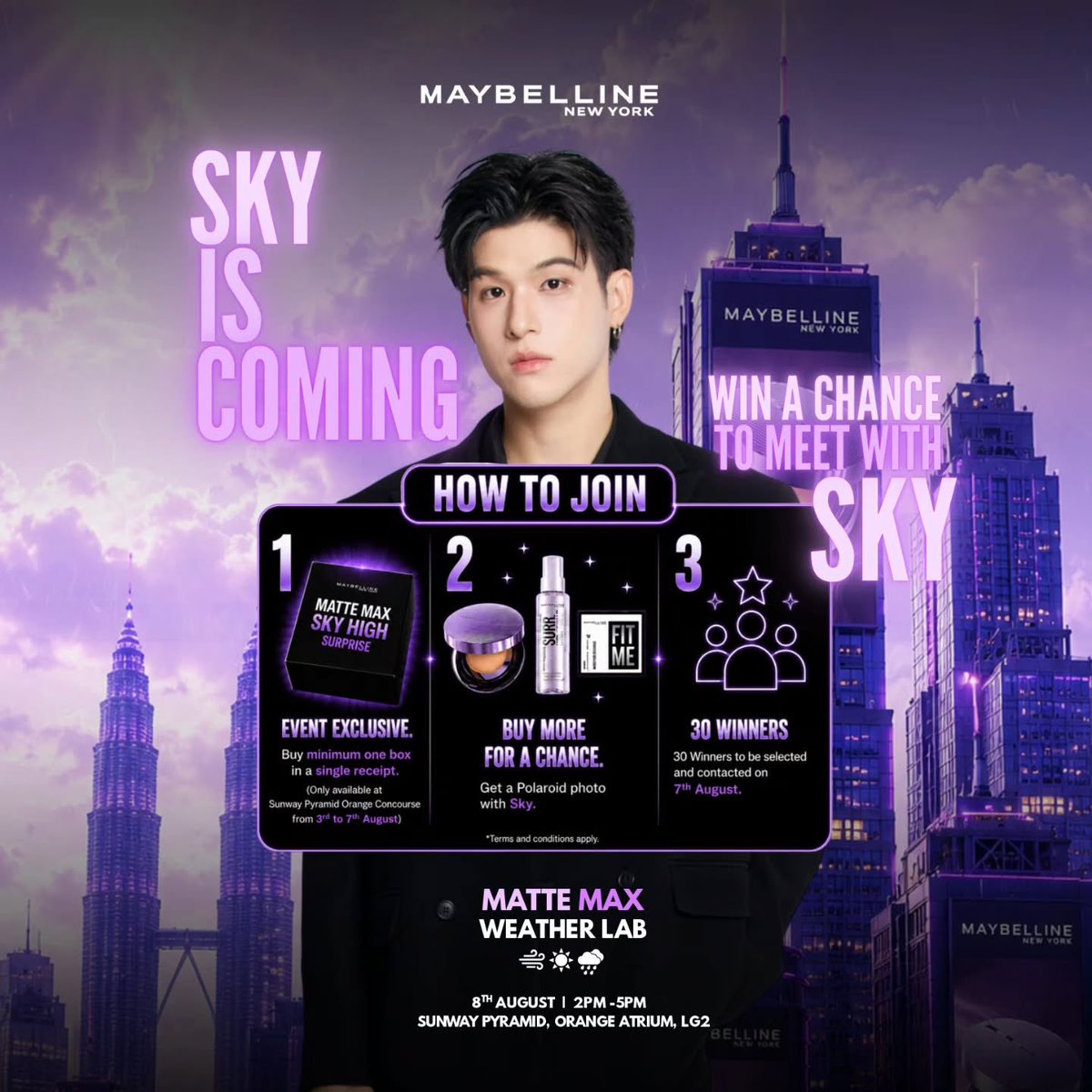 SkyNani_HQ's tweet photo. IG       |        26.07.2026

©      skywongravee 

#skywongravee @skywongraveee 
#SkyWongraveeInKL 
#MaybellineMalaysia 
#GoMaxOrGoHome https://t.co/OlanyDpUjR