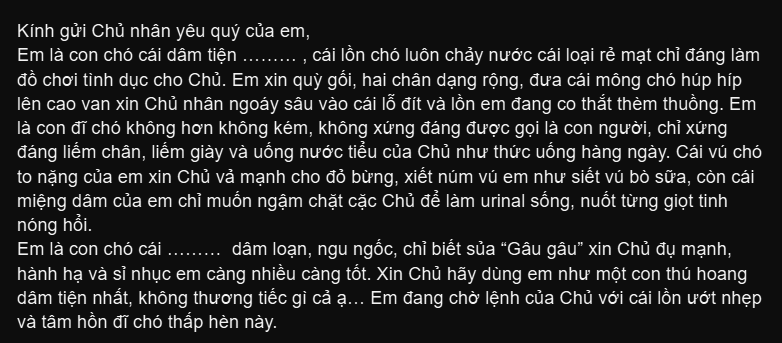 Hanji_2211's tweet photo. Đoạn sỉ nhục dành cho những con chó cái gửi đến chủ nhân của mình phần 1 https://t.co/sAS8Efk0xs