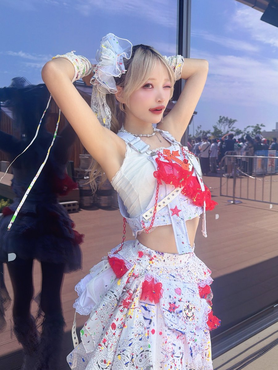 夏フェス用の新衣装可愛いかろ❔