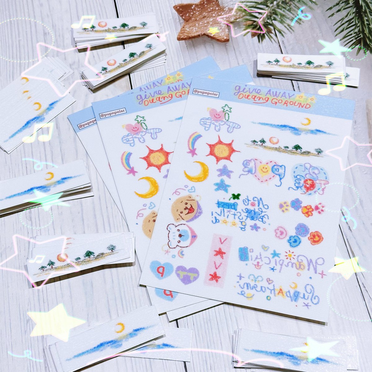 pupnpolar's tweet photo. ₊˚⊹♡ 𝑷𝒍𝒔 𝑹𝑻~ ♡⊹˚₊

꒰ 🎠 𝟣ˢᵗ 𝑮𝒊𝒗𝒆𝒂𝒘𝒂𝒚 𝒇𝒐𝒓 𝑽𝑨𝑽𝑨 ✩ ꒱

♡ #DuangGoRoundConcert ♡

⭐️ 𝓢𝓽𝓲𝓬𝓴𝓮𝓻 × 𝟒𝟎 𝓔𝓐
🌤️ 𝓢𝓾𝓷 𝓣𝓪𝓽𝓽𝓸𝓸 × 𝟒𝟎 𝓔𝓐
🌖 𝓜𝓸𝓸𝓷 𝓣𝓪𝓽𝓽𝓸𝓸 × 𝟒𝟎 𝓔𝓐

📅 15–16 August 2026
📍 Impact Arena 🎪
⏰ Time: ♾️

🎨 Illustration : @bicuzdesu_
🩵 Made with ♡ by : @pupnpolar

Come say hi and grab yours if you see me. 🎁💙

See you at Impact Arena! 🎠🎡🎢
#เจอด้วงที่อิมแพคนะเธอ