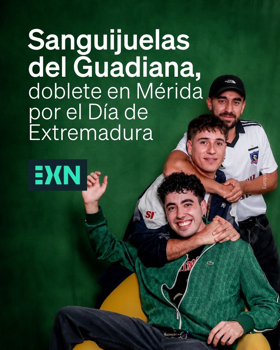cextremadura's tweet photo. 🟩⬜⬛ Sanguijuelas del Guadiana, banda sonora del Día de Extremadura con dos actuaciones en Mérida

https://t.co/PfhBQzy4BO https://t.co/3i491zZ37z
