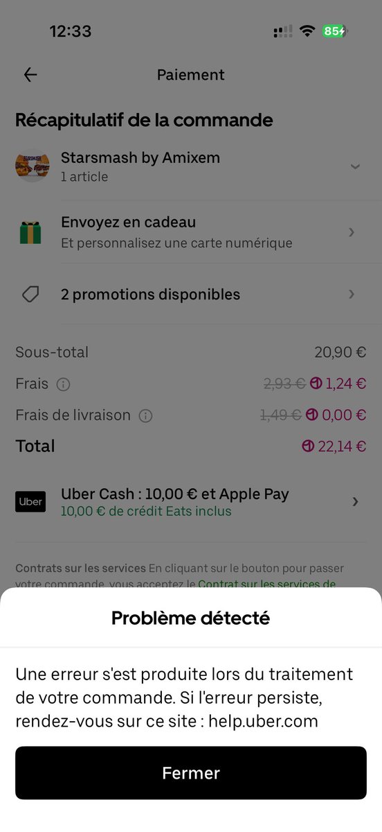 Marjozyka3's tweet photo. @UberEats 
Es possible de savoir quelle est le problème vue que vos site d’aide ne servent a rien https://t.co/ht0sTDuhMq